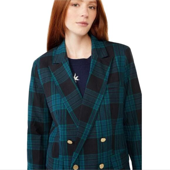 Free‎ Assembly Women's Slim Double Breasted Plaid Blazer Jacket Plus Size XXL - Picture 2 of 12